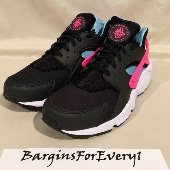 Nike Air Huarache Run - Black/Laser Fuchsia Nike Air Huarache Run - Black/Laser Fuchsia